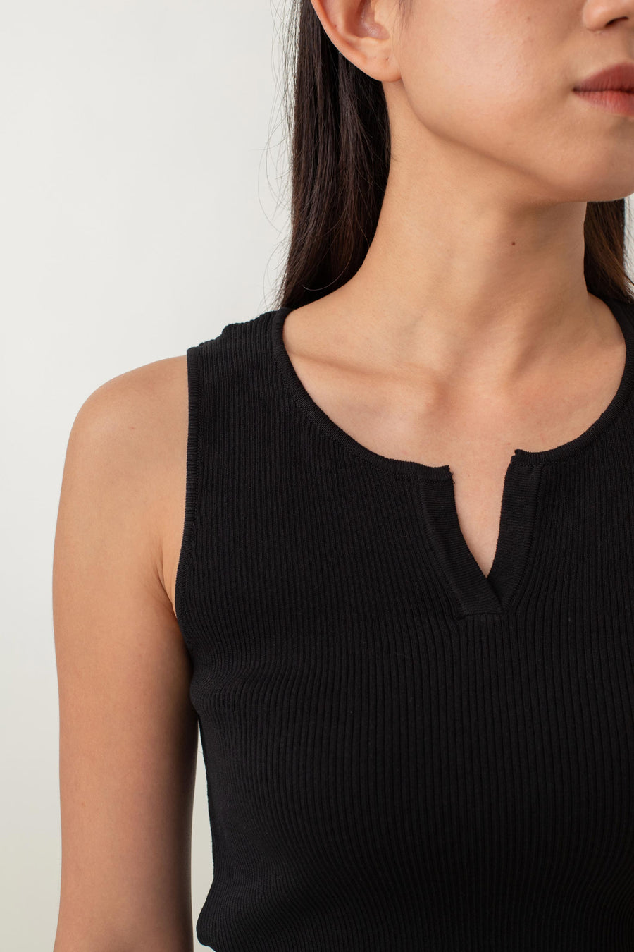 Olivia is your go-to for a chic, everyday look. With its ribbed texture and comfy stretch, this fitted top hugs your curves perfectly. The notched neckline adds a touch of flair, giving it a polished edge. Style it with jeans for a laid-back vibe or pair it with a skirt for a more dressed-up look.