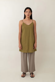 Made from lightweight, breathable fabric, the Jocelyn top is perfect for easy, breezy days. With its delicate spaghetti straps and flattering V-neckline, it adds a touch of femininity to any outfit. The neutral color exudes an earthy vibe that pairs well with just about anything.